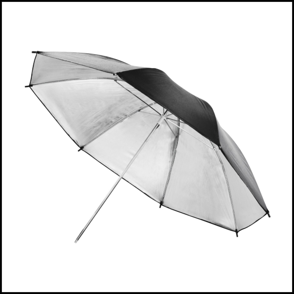 WALIMEX PARAPLUIE NOIR/ARGENT 84CM